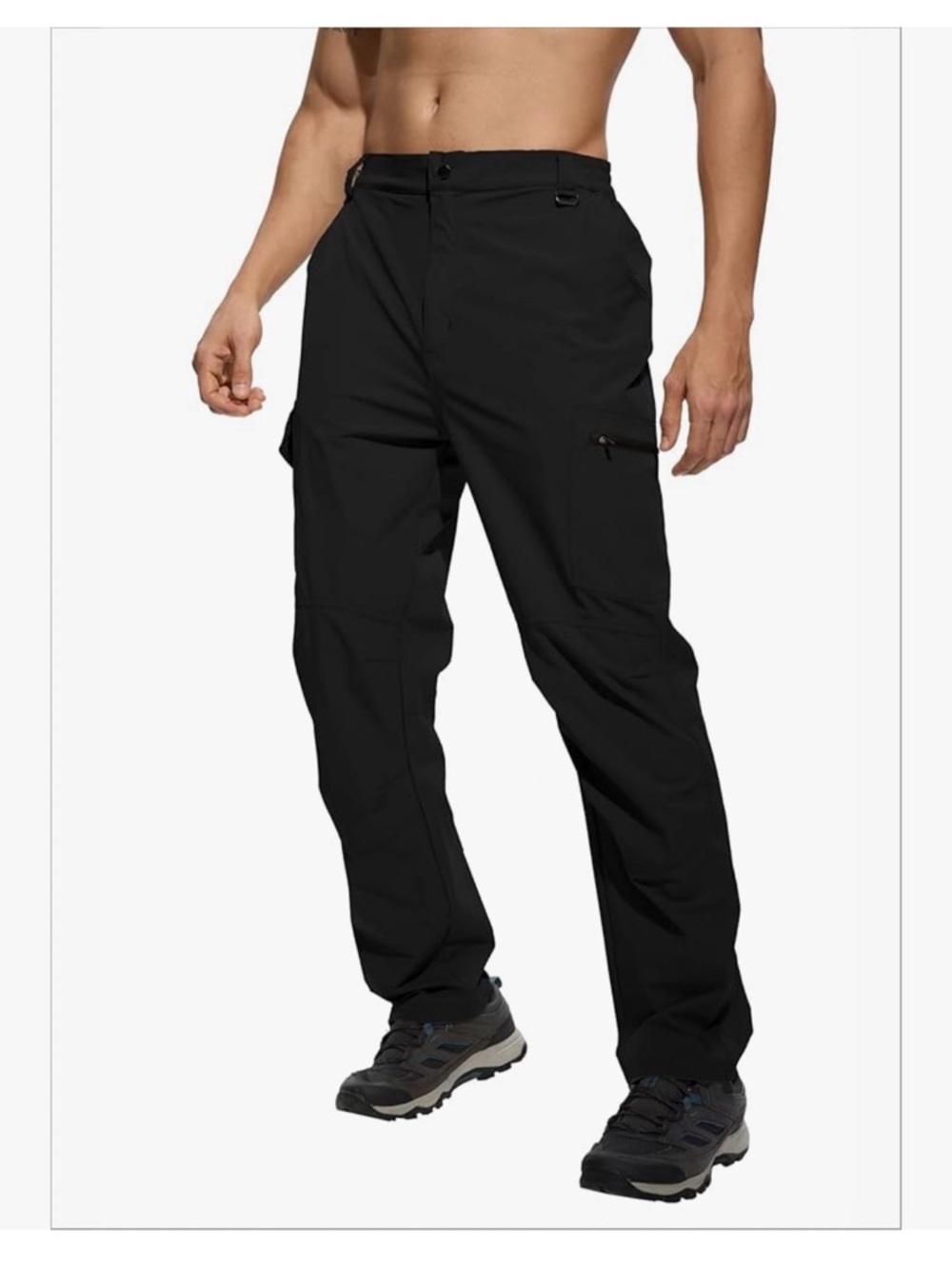 Men's Black Cargo Pants - Versatile Outdoor Trousers